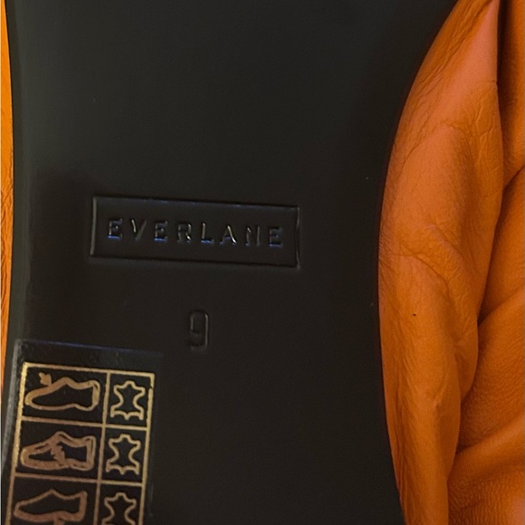 Everlane Scrunch Flats In Orange Ballet Flats Size 9 Made in Italy MSRP 125.00 - Picture 7 of 7